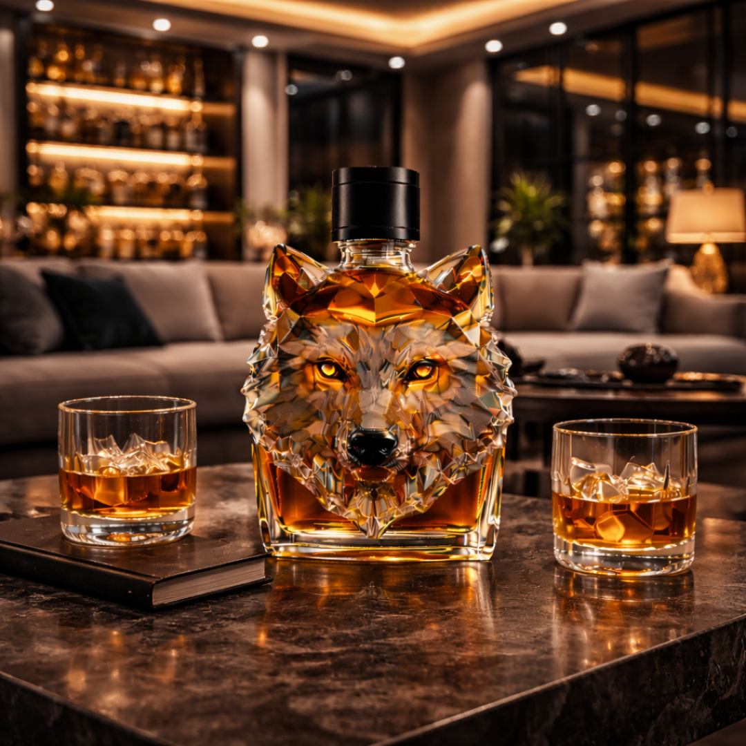 Decanter per Whisky 'Testa di Lupo' - Edizione Esclusiva