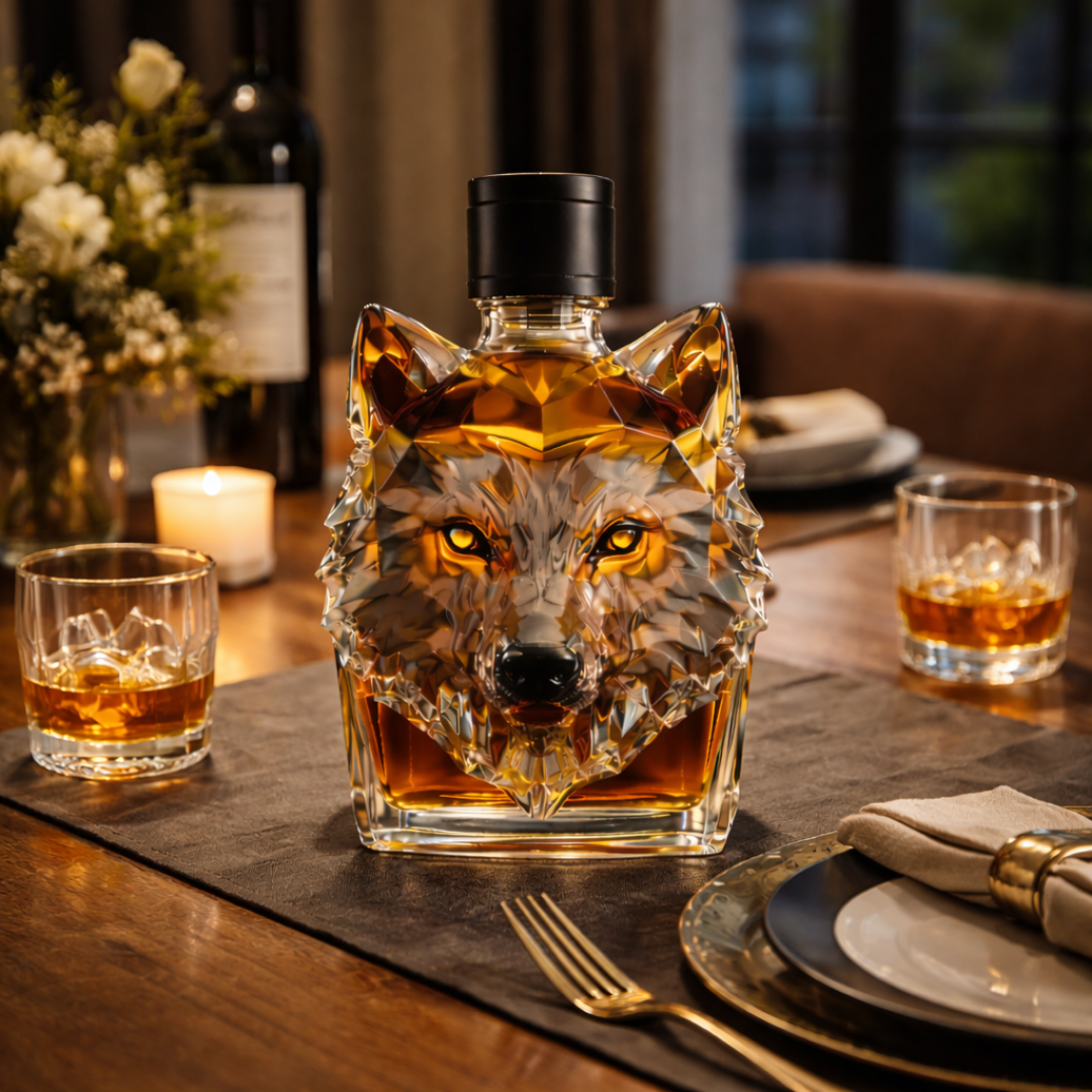 Decanter per Whisky 'Testa di Lupo' - Edizione Esclusiva